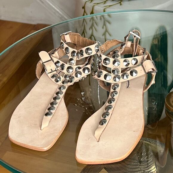 Jeffrey Campbell Chandelier Studded T-Bar Sandals - Picture 6 of 10